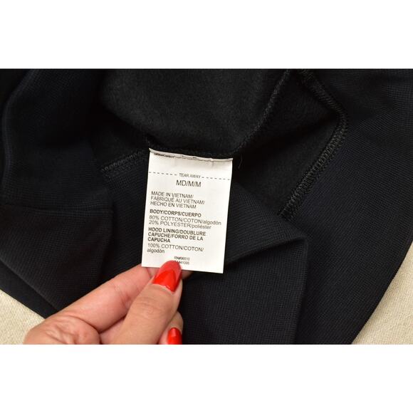 Under Armour Men's Black Essential Fleece Hoodie Regular Size M Cotton Blend NEW - Picture 7 of 8